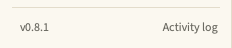 The sidebar footer with the version, light theme
